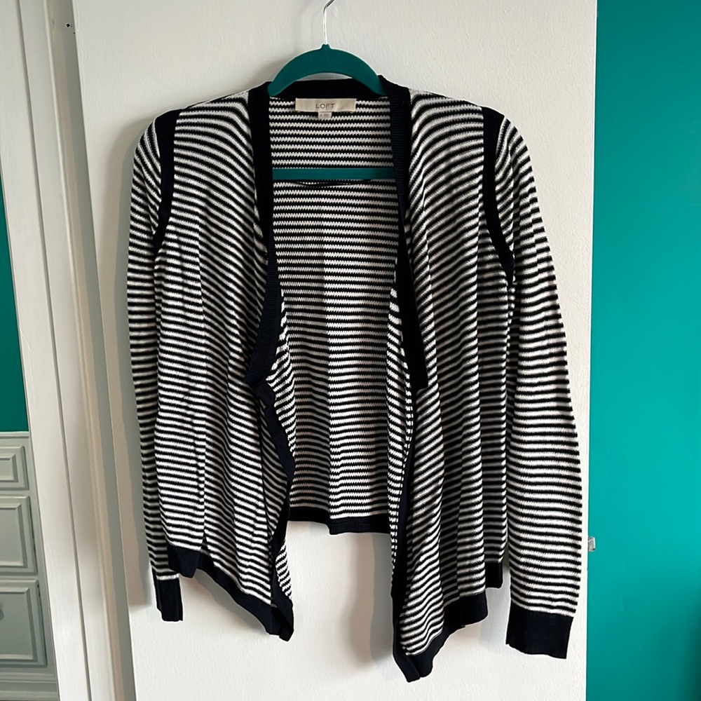 Ann Taylor Loft Striped Cardigan